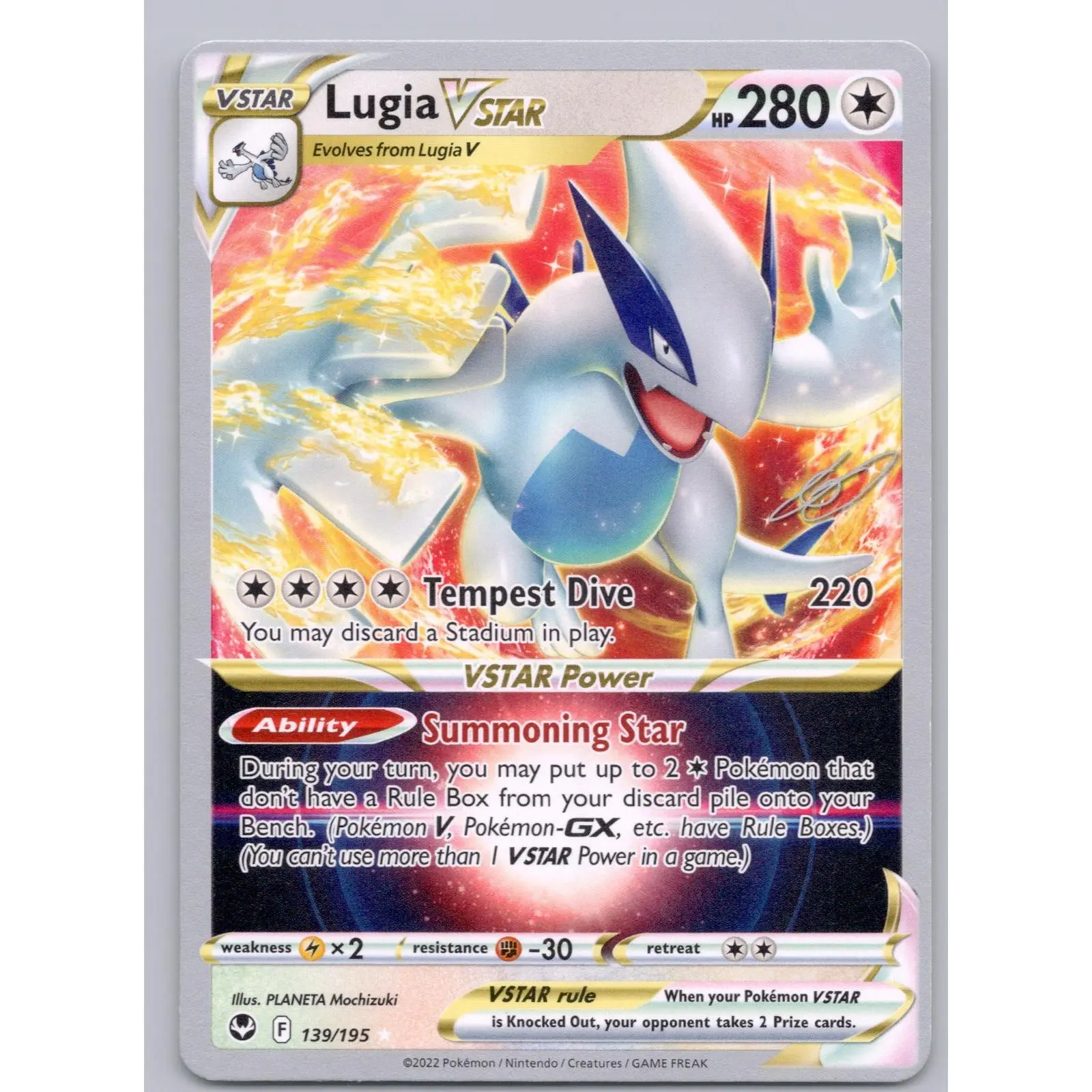 Lugia VSTAR - 2023 (Gabriel Fernandez) 139/195/WCD Ultra Rare LP - World Championship Decks