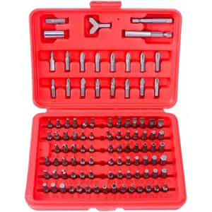 Tools Security Bit Set, Chrome Vanadium Steel| 100-Piece Set