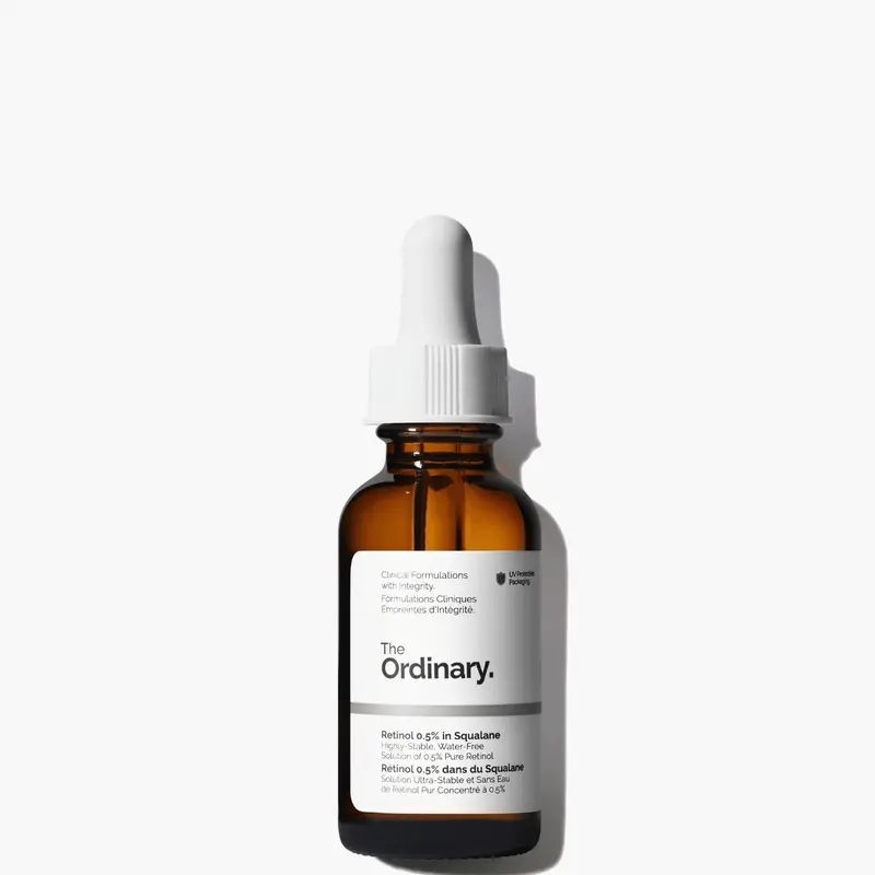 The Ordinary Retinol 0.5% in Squalane, Intermediate Retinol Serum for the Face That Is Anti-Aging and Skin Smoothing, 1 Fl Oz