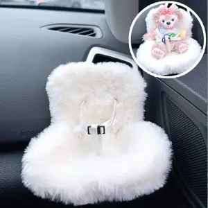 Suitable for Doll Seats, Cute Plush Car Doll Seat Cushion, Cute Doll Car Air Vent Decoration, Car Interior Decoration Accessories for Women & Girls