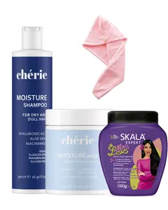 Cherie and Skala - Sleek & Shine Ritual – For Straight and Frizz-Prone Hair Types 1A - 2B