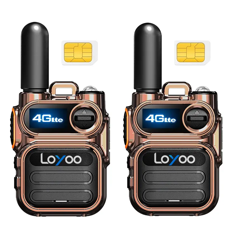 Cellular Network Walkie-Talkie Radio - SIM Card Supported, Compact Grip, Mobile Signal Coverage, Unlimited Range Push-to-Talk Device for Logistics Security Operations