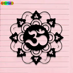 1pc Minimalist Om Symbol Metal Wall Art, Minimalist Om Symbol Statue Mural, Iron Craft, Perfect for Gallery, Studio, Office Wall Decor, Artistic Metalwork, Intricate Craftsmanship, Christmas Decor, Ideal Gift for Spiritual Seekers