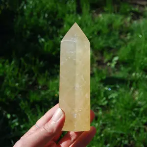 5.5in 420g XL Honey Calcite Crystal Tower, Iceland