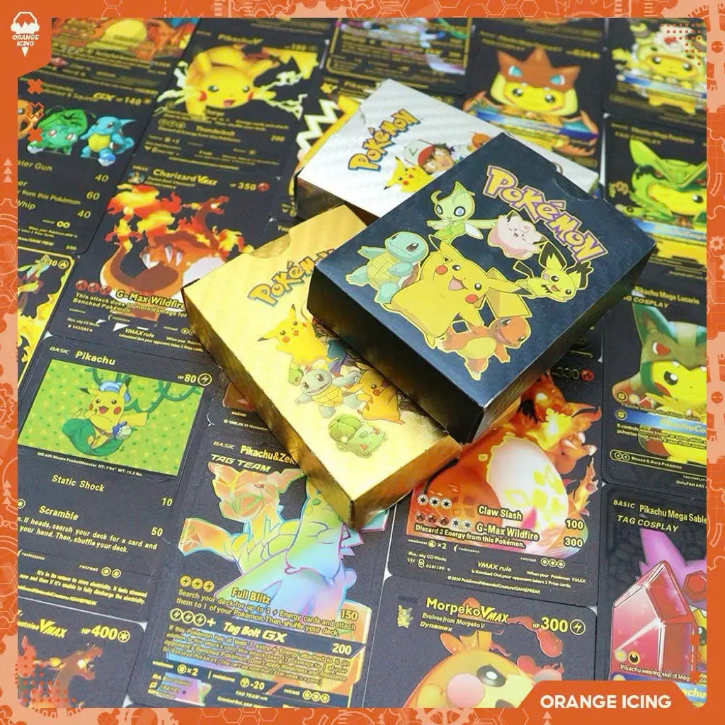 55PCS Exclusive Premium Trading Cards – Gold, Silver, Rainbow & Black Foil Collection
