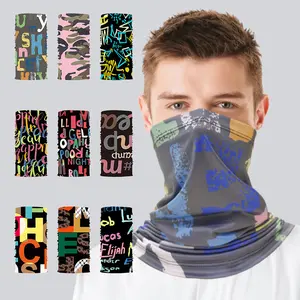 Cross-border sports sunscreen cycling mask, men's and women's thin ice silk magic headscarf, quick-drying and variable printing sunshade scarf