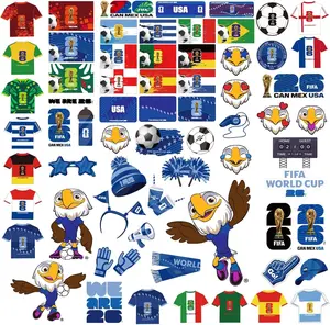 FIFA World Cup 2026 Stickers - Official Soccer Sticker with Trophy, Host City, Flags & Mascot Design, Waterproof Stickers for Water Bottle Laptop Phone, Soccer Party Favors FIFA USA MX Collection