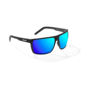 Bajio Toads Black Matte Blue Mirror Glass Lenses Mens Sunglasses
