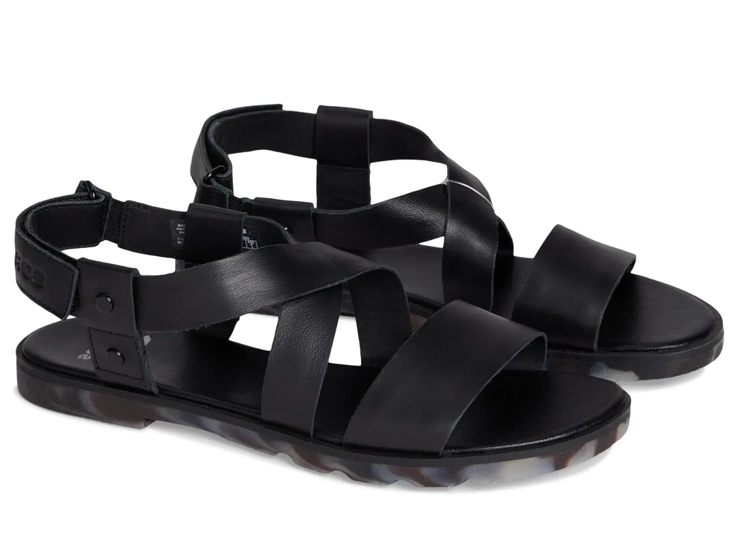 Sorel: Ella III Criss Cross in Black/Dark Graphite