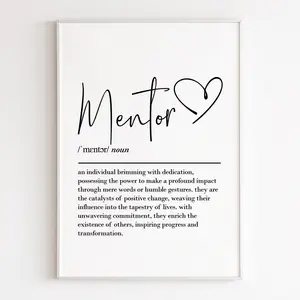 Mentor Definition, Print Wall Art, Teacher Gifts, Thank You Gift, Mentor Gift, Coach Gift, Difference Maker Poster No Frame