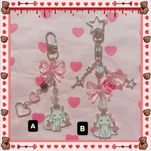 Madoka Magica Kyubey Magical Girl Soul Gem Kawaii Keychains
