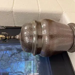 Hammered Copper Urn Table Lamp Base
