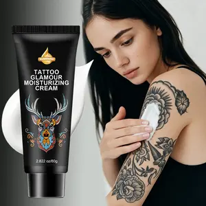 Tattoo Brightening Moisturizing Cream 80g | Sunflower Seed Oil + Jojoba Oil + Shea Butter, Deeply Locks in Color and Moisturizes | Non-greasy, absorbs quickly, prolongs the lifespan of your tattoo's shine Tattoo Balm