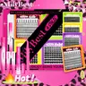 MilyBest 4-Style Mini Boxes DIY Lash Cluster Kit - 0.07mm D Curl Manga, Dramatic, Fluffy, Volume, Spikes, Bottom Natural Lashes, Waterproof, Soft, Comfortable, W/ Tweezers, Glue, Remover, for Beginners & Pros,familyfun