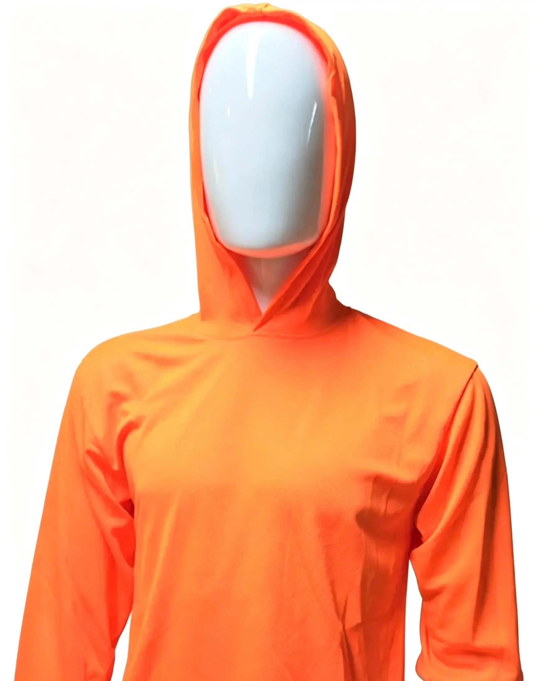 Hi Vis Long Sleeve Safety Shirt With Hoodie, Quick Dry Polyester Birdeye mesh / Ultra lightweight hoodie shirt Reflective Thin Pullover Longsleeves Sweaters Sweatshirts