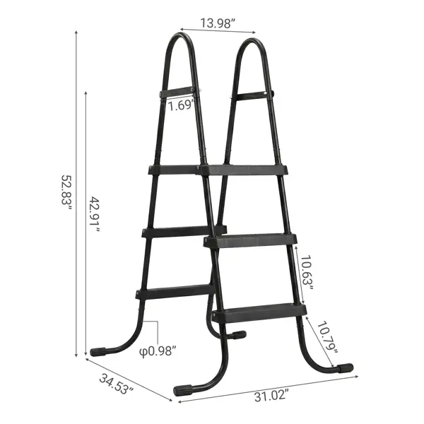 3-Step,42in,Black