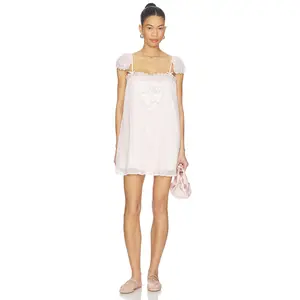 For Love & Lemons Rae Rose Mini Dress in Pink