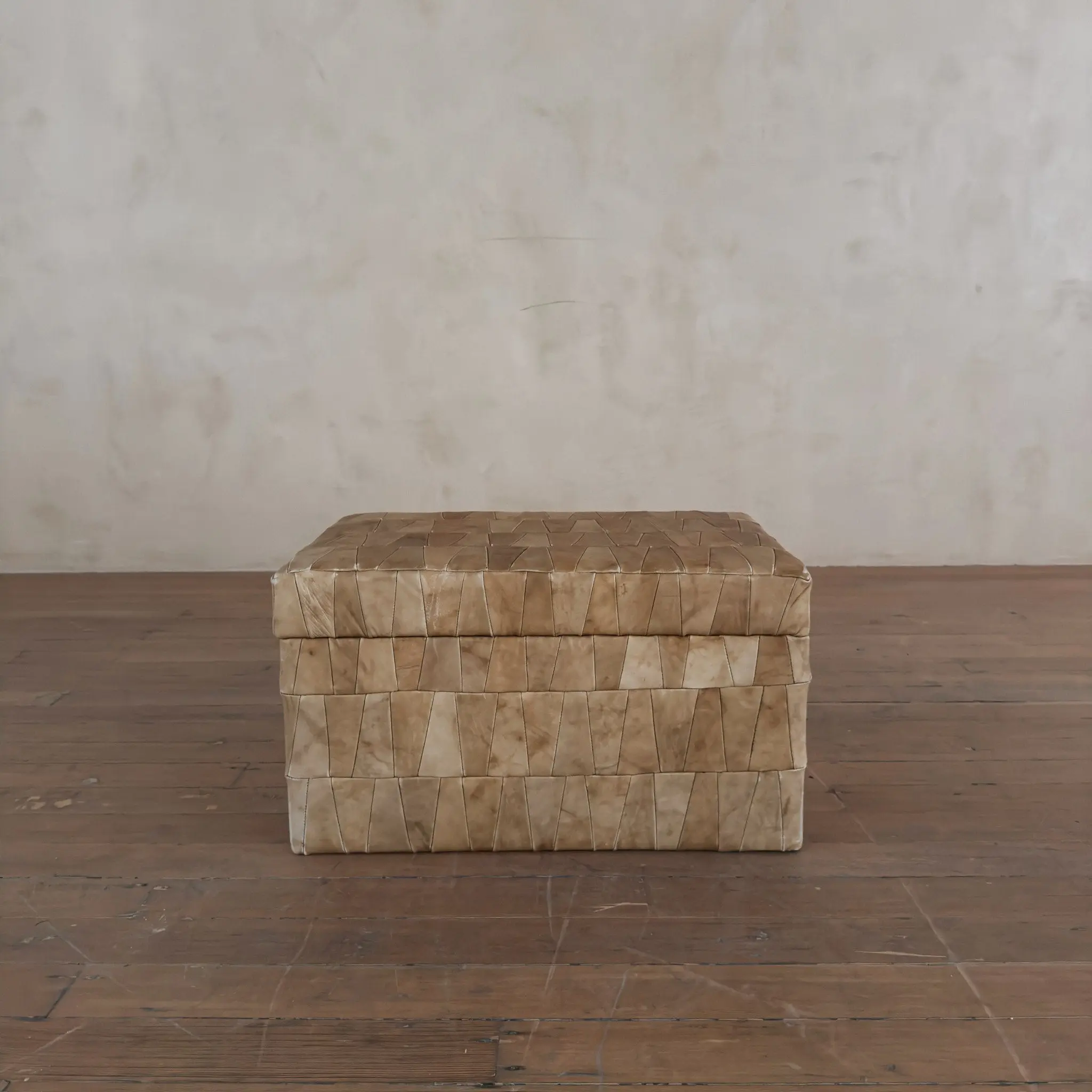 Rectangular Leather Patchwork De Sede Ottoman
