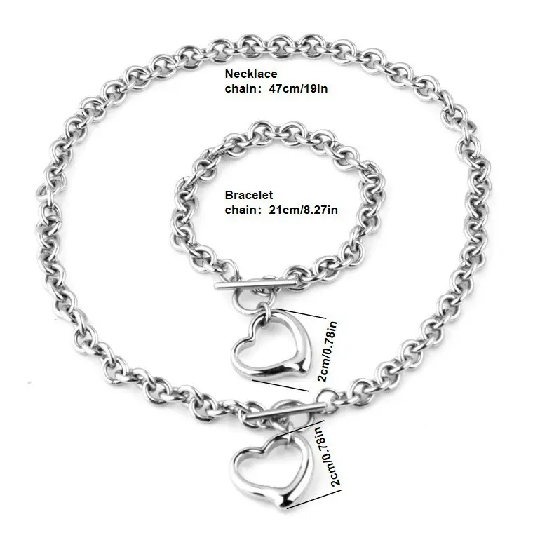 Hollow necklace bracelet (set)