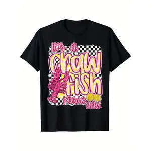 Vibrant Crawfish Print Super Soft 100 Percent Cotton Seafood T Shirt Ideal Gift for Men Women Couples Celebrations