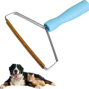 1 Pack Pet Hair Remover Scraper, Reusable Lint Roller Without Consumables, Fabric Safe for Sofa, Carpet and Clothes