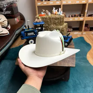 Tombstone 20X chaparral white wool felt hat texana Sinaloa copa chica