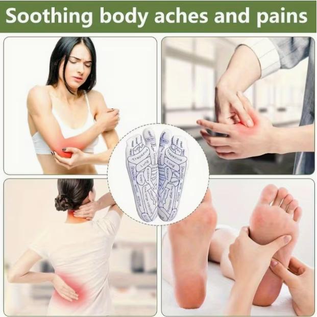 4pcs Foot and Hand Massage Tools Unisex Pressure Point Reflexology Socks Set Reflexology Massage Socks and Gloves Set Acupuncture Socks Kit Foot Massage Gloves Sock Guide for Men'S and Women'S Massage Therapy Essentials