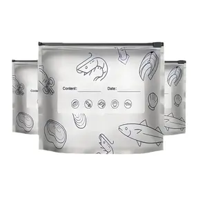 Eco-Friendly Reusable Aluminum Foil Food Bags - Smell Proof & Odor Resistant - Leakproof Zipper Pouches for Home Kitchen & Camping - Fridge Organization Must-Have for Families-YY0