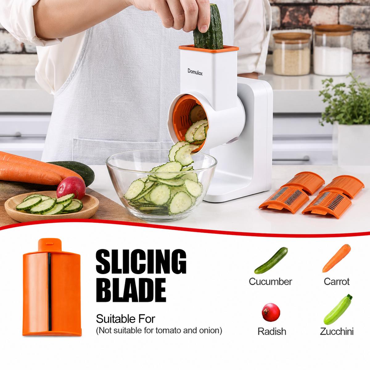Cordless Rechargeable Electric Cheese Grater - Type-C Charging, 4 Stainless Steel Blades, Grates Cheese, Shreds Veggies, Slices for Hash Browns, Household Specialty Kitchen Appliance, Compact sohochic