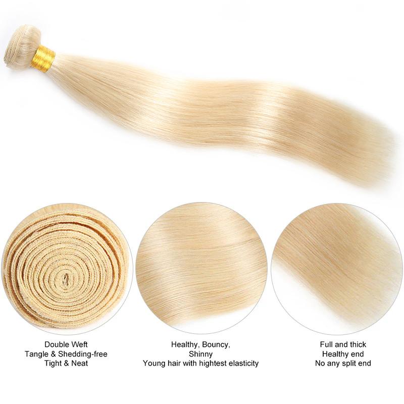 Glulaze 613 Blonde Bundles Of Human Hair Body Wave Human Hair Bundles Straight Hair Bundles Brazilian Hair SpringStatements