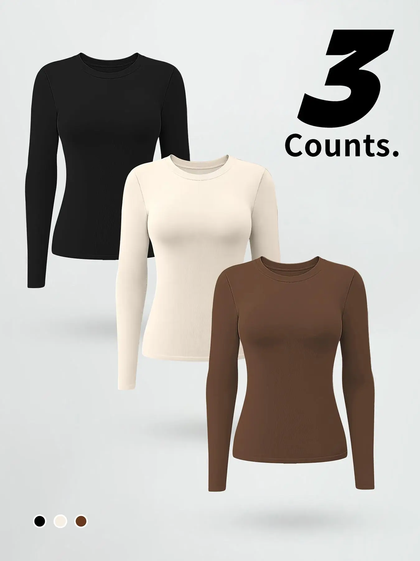 Women's Seamless Knit Long Sleeve Shirt, Gym Workout Top, Yoga Outdoor Sport Tee, All-Season Women's Long Sleeve, Casual Loose-Fitting, Moderate Fabric Thickness