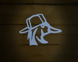 WOOD DUCK WITH HAT DECAL Vinyl Decor Decorative