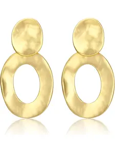 Clip on Earrings Women Gold Clip Earrings for Women Non Pierced Dangle Drop Earrings Statement Fake Earrings Chic Gorgeous Jewelry