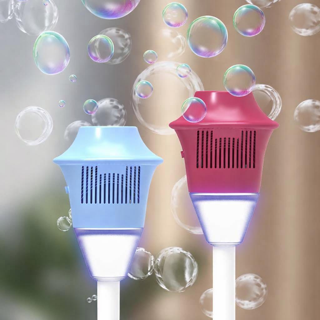 Perfect for Outdoor & PartyMassive Bubbles, Bubble Maker Toy for Automatic Bubble Blaster with Music & Lights Adjustable Height