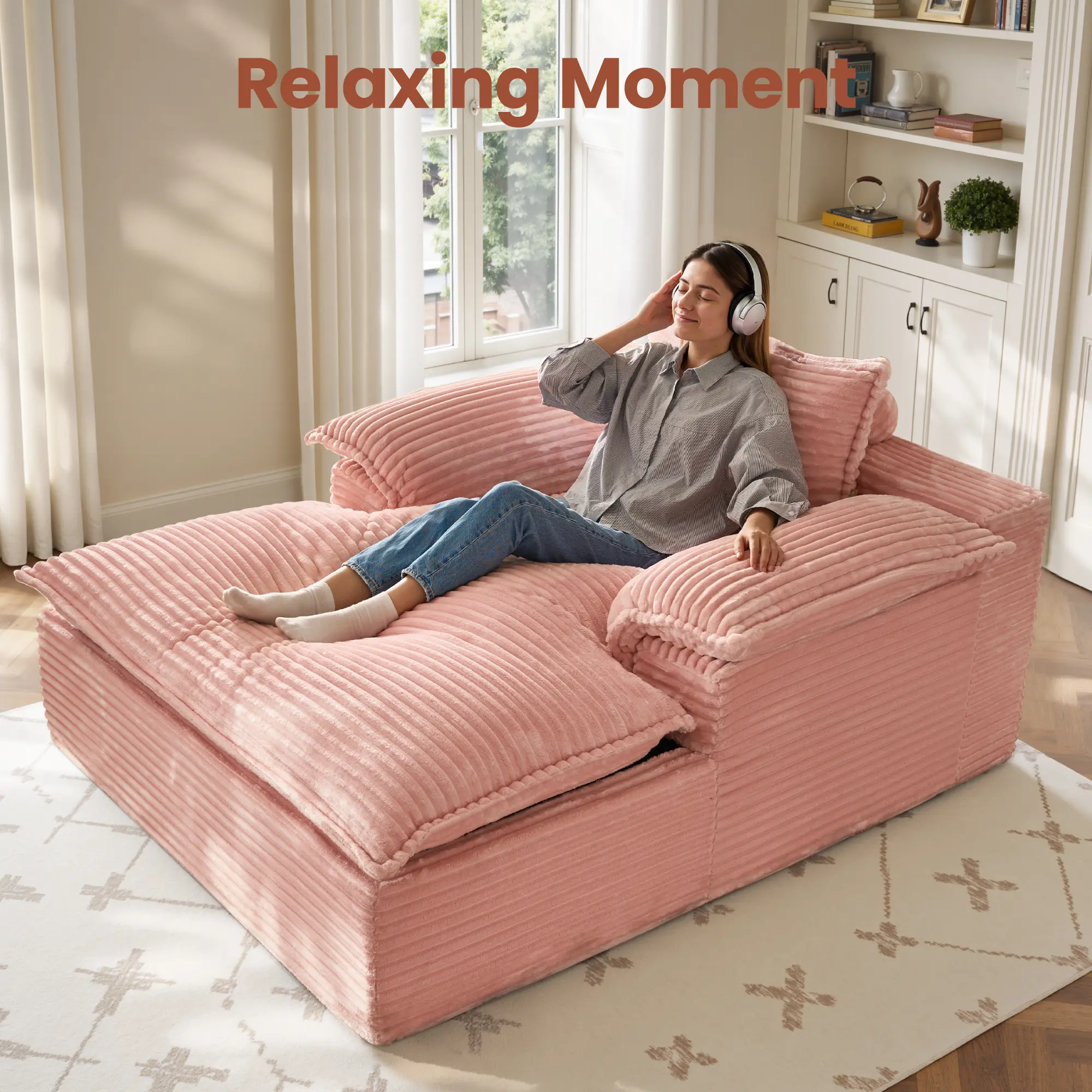 Pink Dual Layer Extra Thick Plush Corduroy