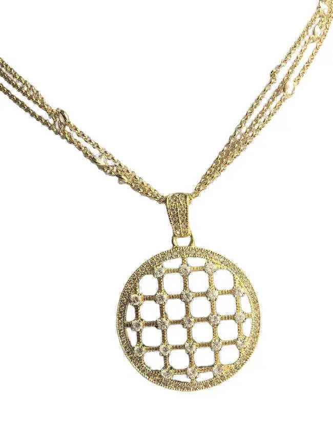 Zirconite Cubic Zirconia large Medallion Pendant. 501N152