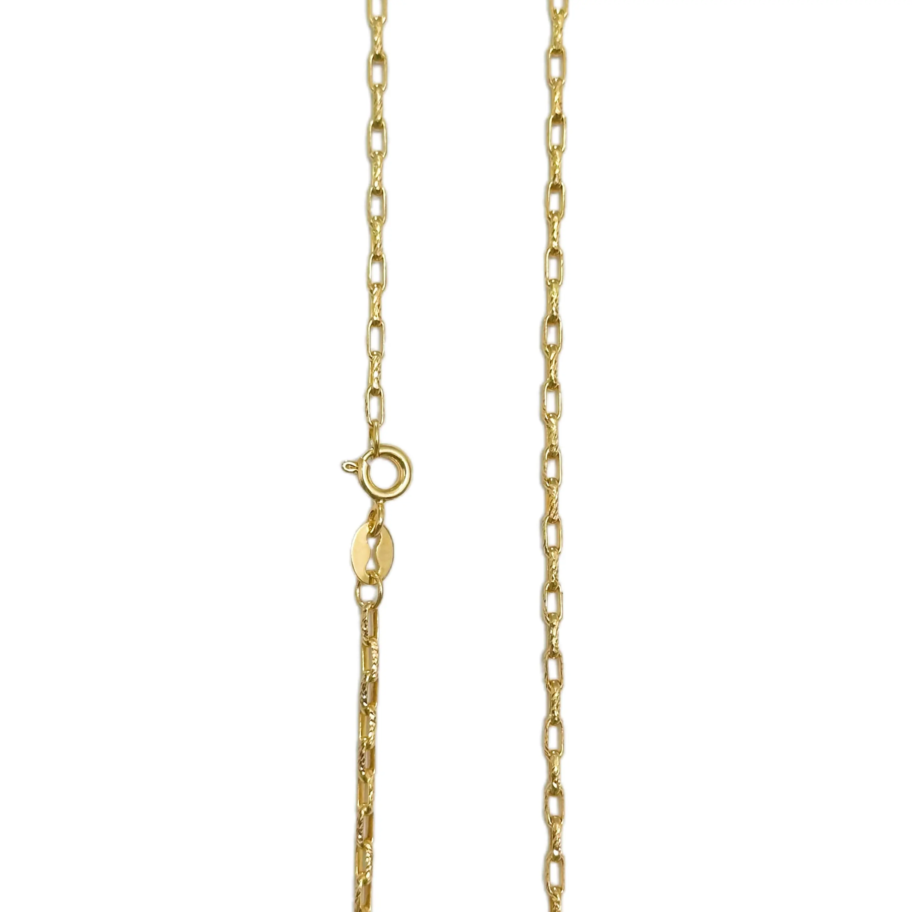 OP03-S925 Solid 20inch Twisted Paperclip Chain-Wear Alone or Layer
