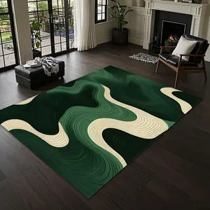 Abstract Wave Pattern Rug, 1 Count Non-slip Soft Floor Mat, Decorative Carpet, Modern Abstract Rug, for Home Living Room Bedroom Study Room