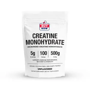 Micronized Creatine Monohydrate Powder 500g | 5000mg Per Serving | 100 Servings | Unflavored Pre & Post Workout Supplement for Muscle Growth, Strength & Recovery