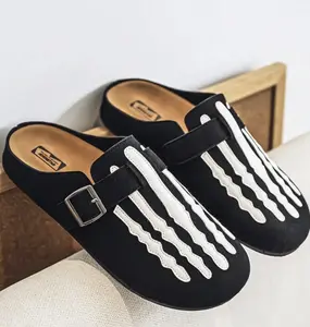 Skeleton slip on slides for men and women