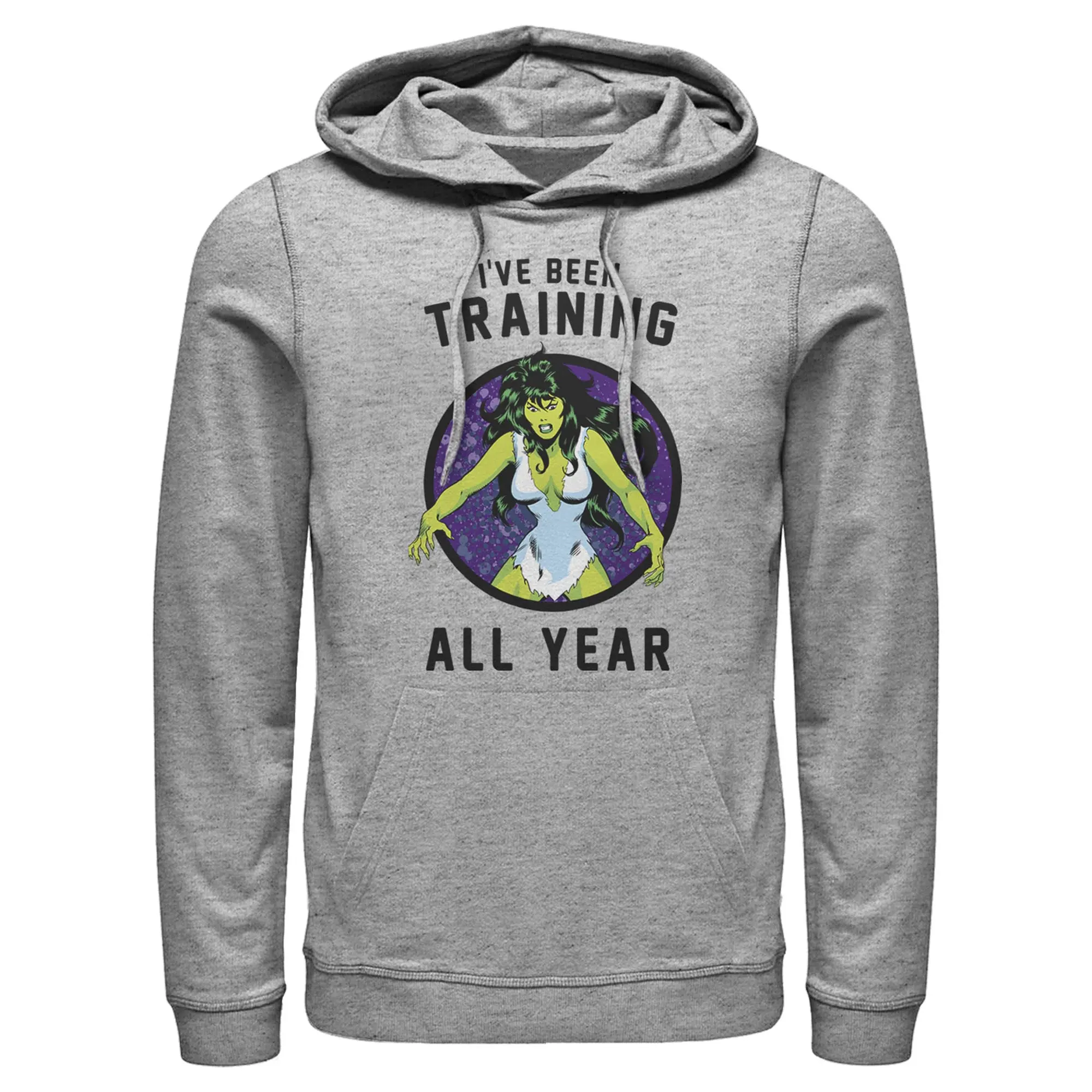 Men's Marvel Classic She-Hulk I've Been Training All Year Pull Over Hoodie
