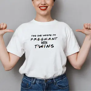 The One Where I'm Pregnant With Twins Shirt, Twin Pregnancy Announcement T-shirt, Expecting Twins Tee, Twin Girls or Boys Maternity Shirt