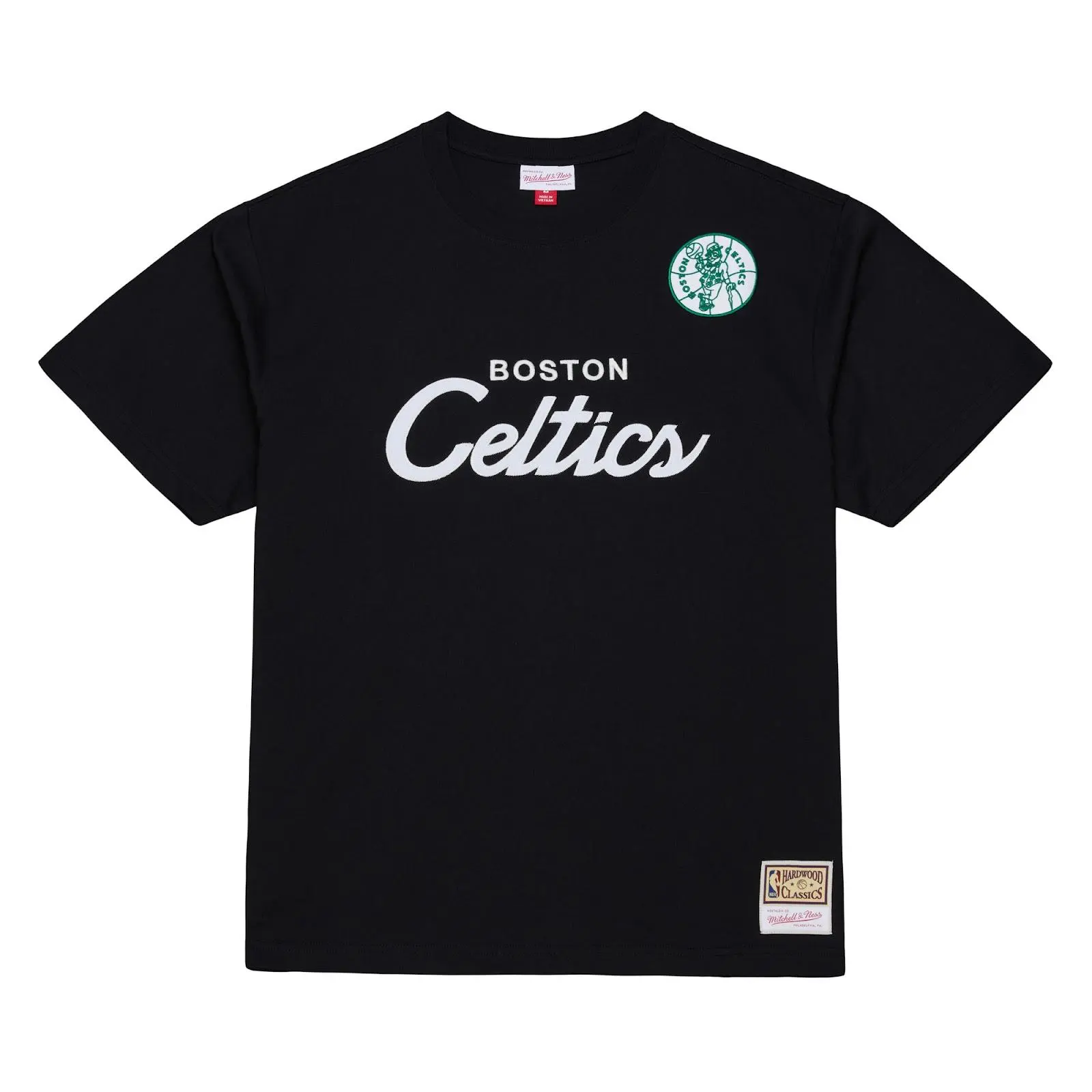 Boston Celtics Black Head Coach T-Shirt NBA Throwback Tee Graphic Vintage Fan Gear Mitchell & Ness