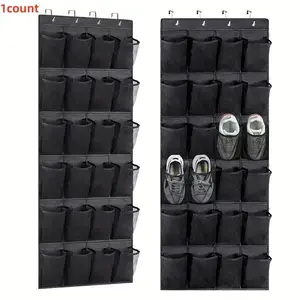 Over The Door Shoe Rack, 1 Count 24-grid Hangable Hanging Shoe Organizer, Shoe Storage Rack, Home Storage & Organization Supplies