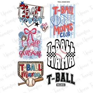 Tball Mama Mini DTF Transfer Gang Sheet 24.5" wide x 36" long. Direct To Film Mini Gang Sheet