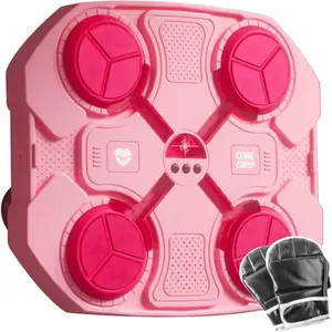 Boxing Music Machine Music Boxing Machine with Boxing Gloves for Kids, Wall Mounted Boxing Machine with Light, 3-Speed Boxing Music Workout Machine, Boxing Target for Home, Indoor, Gym, Style 2