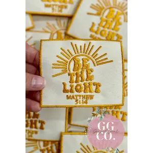 Be The Light Patch, Christian Hat Patch, Embroidered Patch, Trucker Hat Patch, Iron On, Trendy Hat Patch, Jesus Patch.