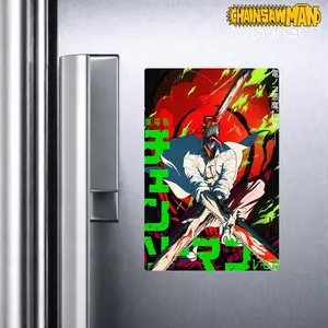 Chainsaw Man Denji Action Fridge Magnet, Anime Combat Scene Locker Magnet, Manga Style Art, Cruise Cabin Decor, Gift for Anime Fans