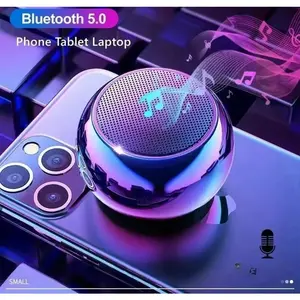 Compact Aluminium Wireless Bluetooth Speaker, Durable Mobile Portable Speaker with Heavy Stereo Surround Subwoofer for Outdoor Use