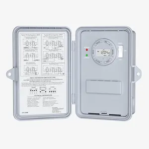 Pool Pump Timer Outdoor Digital Timer Box, Heavy Duty 7 Day Programmable, 2HP 40A Max, 120 240 277 VAC, for Pool Pump, Water Heater, Fans, SPA